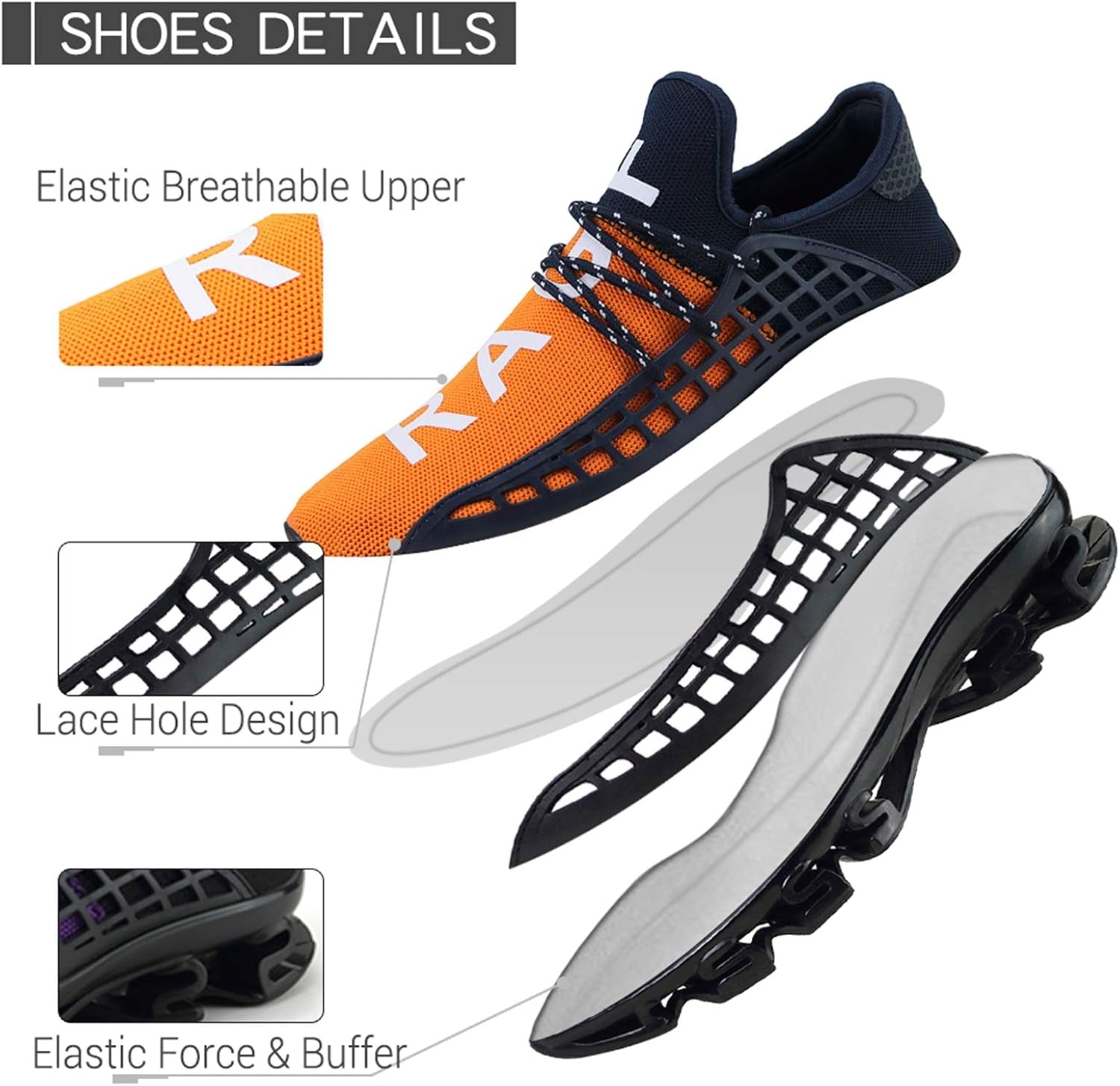 Mens Slip on Road Running Shoes Breathable Lightweight Comfortable Walking Shoes Athletic Gym Tennis Shoes for Men