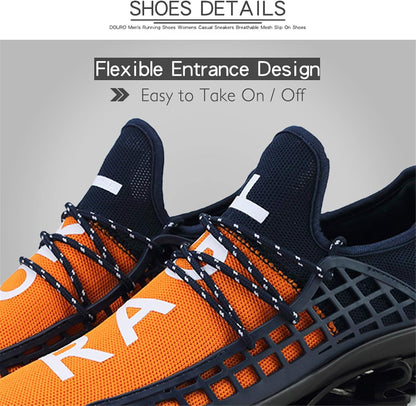 Mens Slip on Road Running Shoes Breathable Lightweight Comfortable Walking Shoes Athletic Gym Tennis Shoes for Men